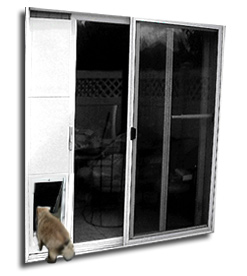 Temporary dog door for best sale sliding door